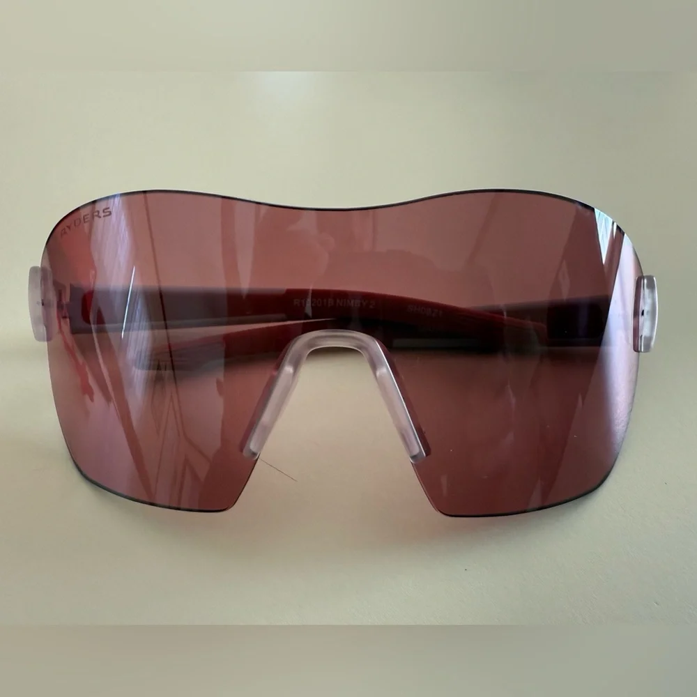 Stylish Red VR Glasses with Black Carrying Pouch